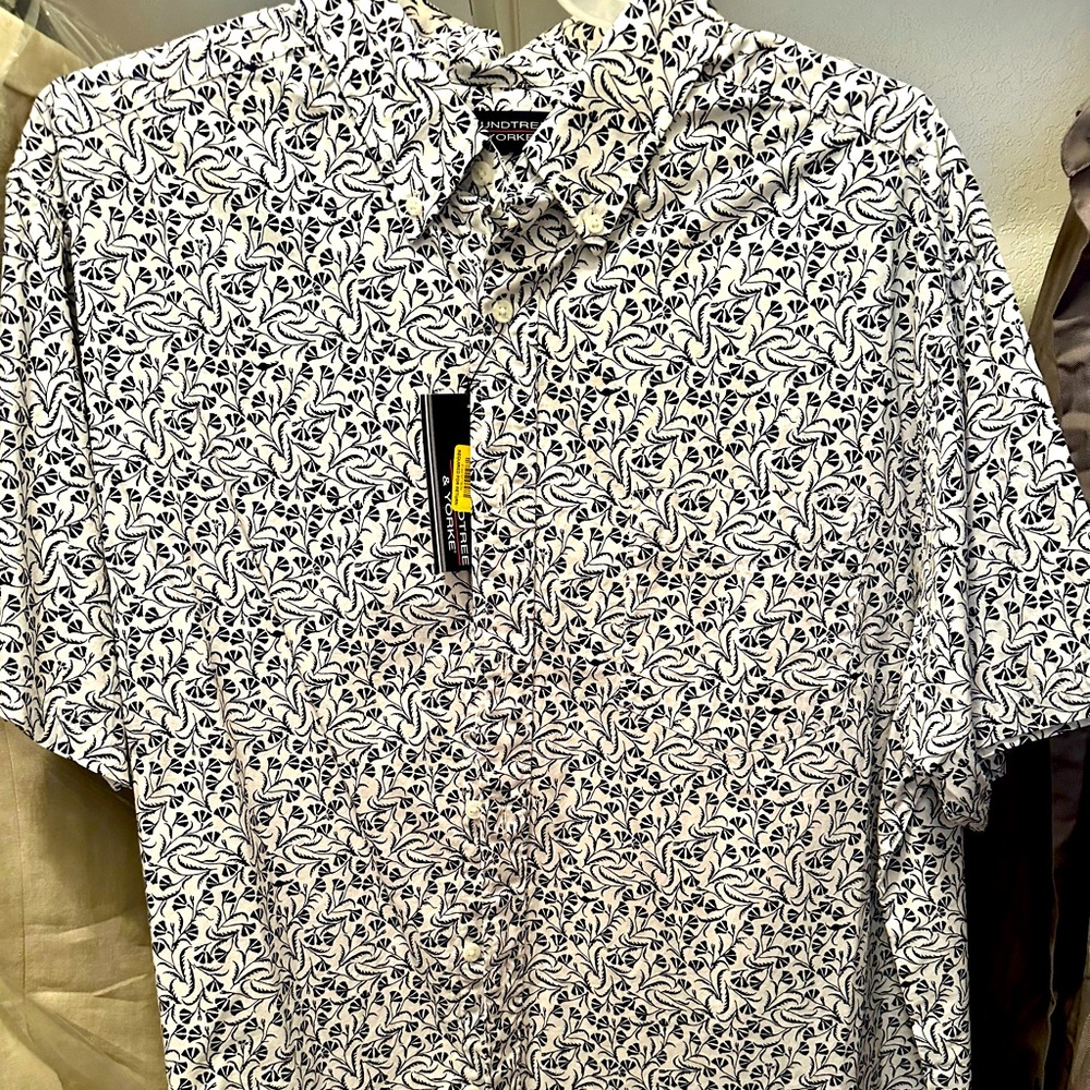 Roundtree & Yorke Men’s Short Sleeve Button 2x Big